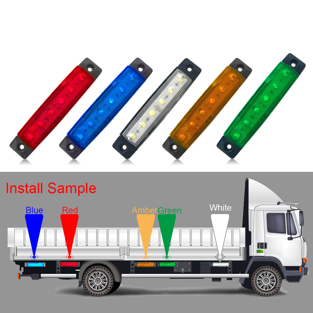 12V 4W LED Truck Engineering Vehicle Warning Light LED Truck Tail Light Width Signal light
